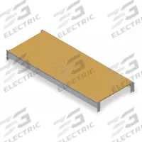TENNSCO Shelf: 48 in x 48 in, Particleboard, 4,150 lb Load Capacity. Key specifications — Decking Material: Particleboard; Frame Finish: Powder Coated; Frame Material: Steel; Color: Industrial Gray; Includes: (2) Beams; Brand: TENNSCO.