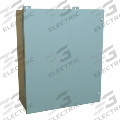 HAMMOND Enclosure: Steel, 24 in x 20 in x 9 in, NEMA 12, w/Panel, Solid Cover - Steel Dust-Tight Enclosures