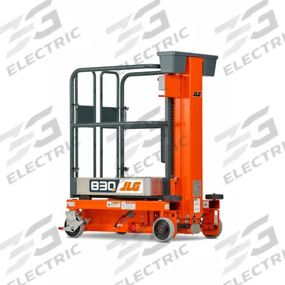 JLG Mobile Personnel Lift: Battery, Push-Around, 8.2 ft Elevated Platform Ht - Push-Around Vertical Lifts