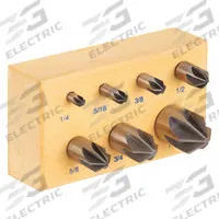 APPROVED VENDOR Countersink Set: 82°, 7 Pc, 1/4 in to 1 in, 6 Flute, High Speed Steel (MPN 21ML39). Key specifications — attr1301063: APPROVED VENDOR.