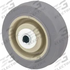 APPROVED VENDOR Caster Wheel: 3 1/2 in Wheel Dia., 1 1/8 in Wheel Wd, Rubber, 250 lb Load Rating (MPN P-PRP-035X013/038D). Key specifications — Wheel Core Material: Polypropylene; Wheel/Tread Color: Gray; Brand: APPROVED VENDOR.
