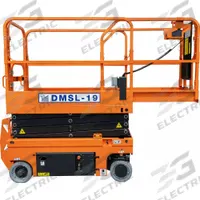BALLYMORE Mobile Personnel Lift: Battery, Drivable, 19 ft Elevated Platform Ht, 66 in x 29 in (MPN DMSL-19). Key specifications — Brand: BALLYMORE; Features Included: Platform Extension.