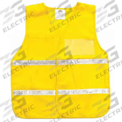 CONDOR Safety Vest,Yellow,Legend Insert,Univsl: Yellow, Polyester - Legend Insert Safety Vest