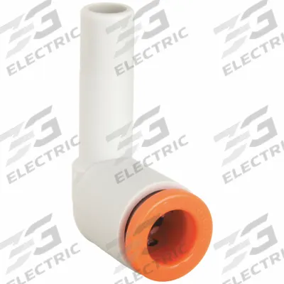 SMC Push-Fit Elbow Fitting: 5/32 in OD x 5/32 in OD Size, Push-to-Connect x Push-to-Connect - Polybutylene & Brass Tube Fittings