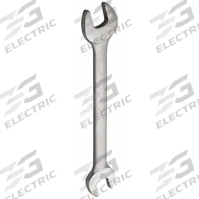 WESTWARD Open End Wrench: Alloy Steel, Satin, 18 mm_19 mm Head Size, 9 in Overall Lg - Metric, Double End, Open End Wrenches
