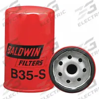 BALDWIN FILTERS Oil Filter: B35-S, LF782, M18-1.50 Thread Size, 4 7/8 in Overall Ht, Oil, GM. Key specifications — Baldwin Interchange: B35-S; FleetGuard Interchange: LF782; Brand: BALDWIN FILTERS; Compatible Vehicle Make: GM; Includes: G449-B Attached Gasket; Media Material: Cellulose.