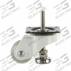 FOOT MASTER Plate Caster: Polyurethane Tread, 50 mm Wheel Dia, 73 mm Mounting Ht, Light Duty (MPN GDH-50-ASF-HUP). Key specifications — Brand: FOOT MASTER; Frame Color: White.