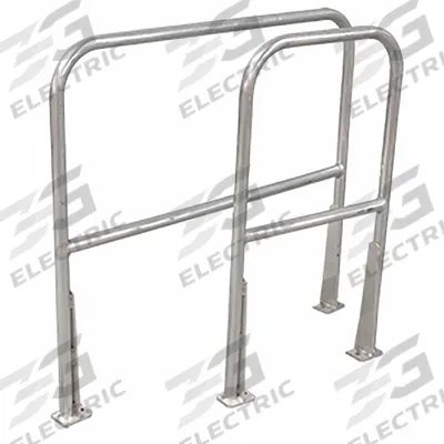 COTTERMAN Safety Railing w/ Toe Board,7ft.: Toe Board Included, 4 in x 3 in - Handrail Lengths