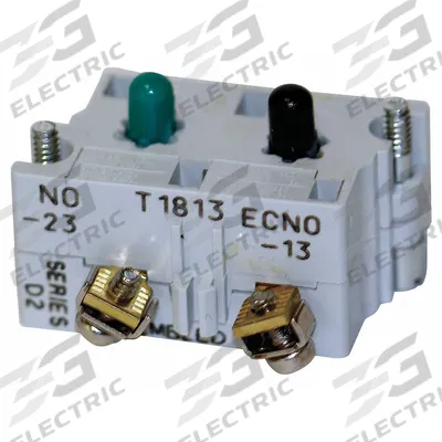 EATON Contact Block: 30 mm Panel Mounting Size, 1NO Early Close/1NC Late Open - Contact Blocks