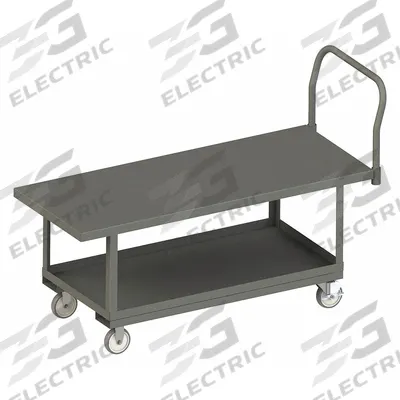 APPROVED VENDOR Platform Truck: 1,400 lb, 48 in L x 30 in W x 27 in H Deck, Solid, 12 ga Deck - Work-Height Platform Trucks