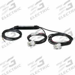 ECCO Warning Light: Concealed Warning Light, White, 1 1/8 in Overall Wd, 1 5/16 in Overall Ht, LED (MPN 9022CC). Key specifications — Operating Voltage: 12V DC; Number of Flash Patterns: 16; Includes: In-Line Waterproof Driver Module; Electrical Connection: Blunt Cut Wires; Mount Type: Pop-In; Brand: ECCO.