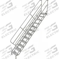 TRI-ARC Portable Stairs: 12.7 ft Overall Ht, Steel, 450 lb Load Capacity, Perforated, 12 Steps (MPN WISS112246). Key specifications — attr1050559: Gray; attr1050557: TRI-ARC.