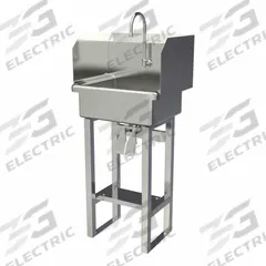 SANI-LAV Wash Station: 43 1/2 in Overall Ht, 17 in Bowl Lg, 7 in Bowl Dp, 0.5 gpm Flow Rate, 16 ga (MPN 727FK2.5). Key specifications — Includes Side Splash: Side Splash Not Included; Brand: SANI-LAV.