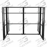 VERSADESK Cubicle Kit: 66 in Overall Ht, 81 1/2 in Overall Wd, 10 Panels, Clear, WorkNest® (MPN WNCH-7296-B). Key specifications — Panel Color: Clear; Brand: VERSADESK; Window Style: Clear.
