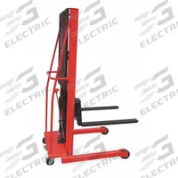 DAYTON Stacker: 1,000 lb, 30 in L x 3 in W Fork, 47 in L x 32 in W x 80 in H Overall Dim, Adj (MPN 2MPT9). Key specifications — Width Across Forks: 6 in to 24-3/8 in; Brand: DAYTON.