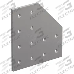 Joining Plate: 90° Angled Flat Plate, 15 Series, 1/4 in x 6 in x 6 in, For 21/64 in Slot Wd, Silver (MPN 4328). Key specifications — Material: Aluminum; Brand: 80/20; Finish: Anodized.