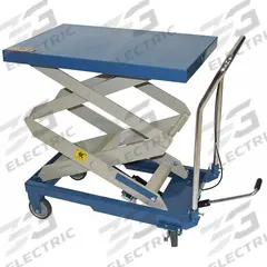BAILEIGH INDUSTRIAL Scissor Lift Table: Not Powered, 660 lb Load Capacity, 32 in L x 20 in W, Steel (MPN B-CARTX2). Key specifications — Platform Material: Steel; Brand: BAILEIGH INDUSTRIAL.