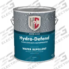 H&C Sealer: Sealer, Exterior/Interior, Water, 1 gal Container Size, Concrete/Masonry, Ultra-Flat (MPN 50.154154-16). Key specifications — Brand: H&C; Transparency: Clear; Use Location: Exterior; Sheen: Ultra-Flat; Sub-Brand: Hydro-Defend; Color: Clear; Resin Type: Siloxane.