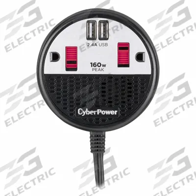 CYBER POWER Power Inverter: 12V DC Auto Power Port, 100 W Continuous Output Power, 2 Outlets - Inverters