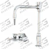 INSTOCK Laboratory Faucet: Faucet, Single-Post, For Cold Water/Hot Water Media, 2 Handles, 1 Outlets (MPN GRL084-8-3001-BH). Key specifications — Brand: INSTOCK; Color/Finish: Chrome; Handle Type: Foot Pedal; Inlet Connection Type: IPS; Index Text: H; Product Type: Faucet; Flow Pattern: Inline.