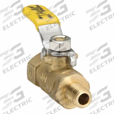 APOLLO Manual Two-Way Ball Valve: 1/8 in, Brass, Straight, FNPT x MNPT - Mini Brass Ball Valves