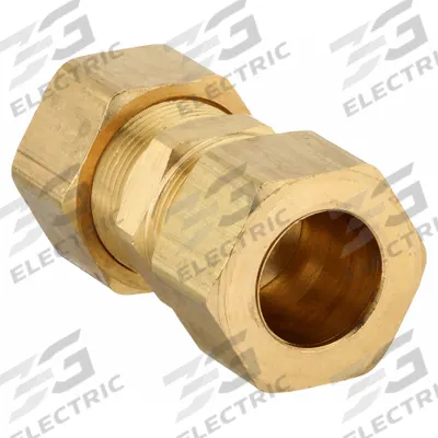PARKER Compression Fitting Union: 5/8 in OD x 5/8 in OD Fitting Size, Brass - Standard Sleeve Brass Compression Fittings