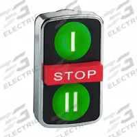 SCHNEIDER ELECTRIC Multihead Operator: 3 Buttons, 22 mm, 1NO/1NC, Metallic (MPN XB4BA731327). Key specifications — AC Contact Rating: 1.2 A @ 600 V; Action: Momentary/Momentary/Momentary; DC Contact Rating: 0.27 A @ 250 V; Legend: Stop II; Operator Illumination: Non-Illuminated; Product Type: Multihead Operators; Series: XB4; Manufacturer Part Number: XB4BA731327.