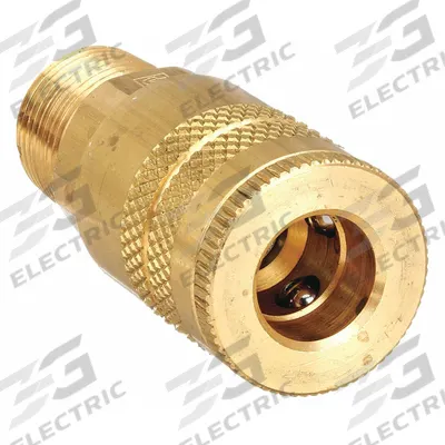PARKER Quick Connect Hose Coupling: 1/4 in Body Size, 3/8 in Hose Fitting Size - Industrial Interchange Brass Quick-Connect Air Coupling Bodies
