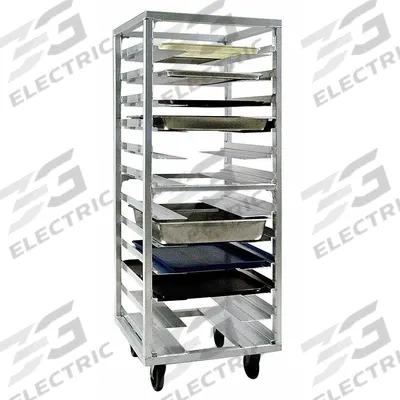 NEW AGE INDUSTRIAL Angle Rack: 12 Slots, 4 1/2 in Betw Shelves, 700 lb Capac, 24 1/2 in Wd - Stepped-Angle Pan Racks