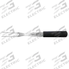 MERCER CUTLERY Meat Serving Fork: 13 1/2 in Overall Lg, Black/Silver, NSF Certified, 2 Tines (MPN M23800). Key specifications — Material: High Carbon Stainless Steel; Brand: MERCER CUTLERY; NSF Certified: Yes; Color: Black/Silver.