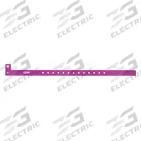 ID Wristband: DNR, 12 7/8 in Overall Lg, 1 1/8 in Overall Wd, Plastic, Purple, 500 PK (MPN ALR-PP-36). Key specifications — attr1085229: Purple; attr1126094: Purple.