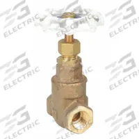 MILWAUKEE VALVE Gate Valve: 3/4 in, Bronze, Non-Rising, FNPT x FNPT, 300 psi CWP, Wheel, Solid Wedge (MPN UP105-3/4). Key specifications — Wedge Material: Bronze; Brand: MILWAUKEE VALVE; Bonnet Material: Bronze.