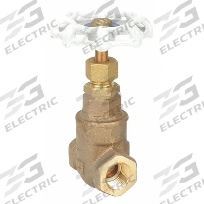 MILWAUKEE VALVE Gate Valve: 3/4 in, Bronze, Non-Rising, FNPT x FNPT, 300 psi CWP, Wheel - Non-Rising Stem Bronze Gate Valves for Potable Water