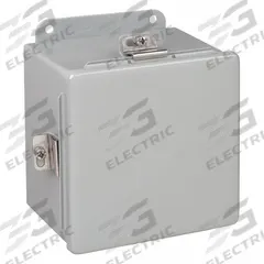 HOFFMAN Enclosure: Steel, 6 in x 6 in x 4 in, NEMA 12/13/4, Solid Cover, Clamp On (MPN A606NF). Key specifications — Closure Method: Clamps; Brand: HOFFMAN; Knockouts: Not Included.
