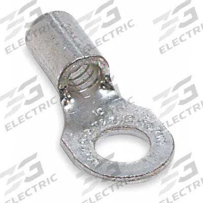 STA-KON Ring Terminal: Bare, #8 Stud Size, 22 AWG to 16 AWG Wire Sizes - Non-Insulated Ring Terminals