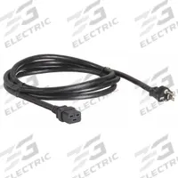 APC BY SCHNEIDER ELECTRIC Power Cord: 8 1/4 ft Lg, 3/12, 5-20P Plug, C19 Receptacle, SJT, Rubber (MPN AP9873). Key specifications — Brand: APC BY SCHNEIDER ELECTRIC; Jacket Material: Rubber.