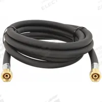 Gas Hose: 1/4 in Hose Inside Dia., Black, FLH x FLH, 4 ft Hose Lg, FLH x FLH (MPN 1504IS). Key specifications — Hose Color: Black; Fitting Type: FLH x FLH; Brand: SIEVERT.