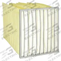 GRAINGER Pocket Air Filter: 24 in x 24 in x 22 in, MERV 14, Yellow, Synthetic, 10 Pockets (MPN 5M353). Key specifications — Display Sell UOM: EA; Brand: GRAINGER; Media Material: Synthetic; Performance Rating: MERV 14.