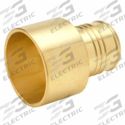 ZURN Barbed Fitting Adapter: 1 5/64 in ID x 2 in Pipe Size, Barbed - Crimp-On Brass Barbed Tube Fittings