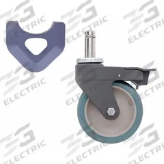 METRO Swivel/Brake Stem Caster: 5 in Caster Wheel Dia, Swivel with Brake, Polyurethane, Polymer (MPN 5PCBXM). Key specifications — Caster Wheel/Configuration: Swivel with Brake; Caster Frame Material: Polymer; Brand: METRO; Caster Wheel/Tread Material: Polyurethane; Caster Wheel Type: Tread on Core.