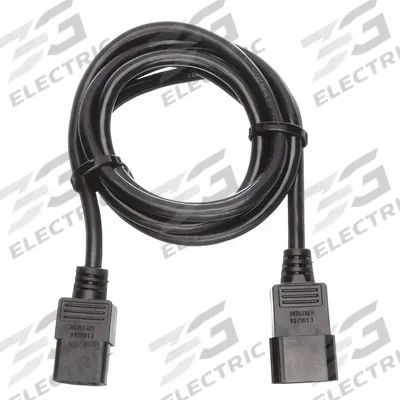 APPROVED VENDOR Power Cord: 6 ft Lg, 3/18, C14 Plug, C13 Receptacle, SJT, PVC, 10 A Current - Electronic Equipment Power Cords