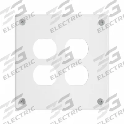 LEGRAND Wall Plate: Duplex Outlet, 2 Gang, White - Tamper-Resistant Wall Plates
