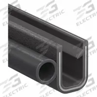 TRIM LOK INC Trim Seal: Side Bulb, 25 ft Overall Lg, PVC Outer, EPDM Bulb, 3/8 in Leg Lg (MPN 5M062B3X1/64A-25). Key specifications — Standards: UL50E File MH49032; Bulb Material: EPDM; Bulb Location: Opposite Side; Brand: TRIM LOK INC; Color: Black; Outer Material: PVC; Profile Shape: Side Bulb; _Gripping Style: Single Tongue.