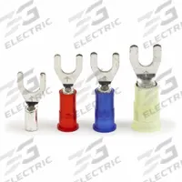 3M Fork Terminals: Yellow, Nylon, #8 Stud Size, 12 AWG – 10 AWG Wire Range, Locking Fork, 600 V (MPN MNG10-8FLK). Key specifications — Barrel Style: Insulation Grip; Manufacturer Part Number: MNG10-8FLK; Brand: 3M.