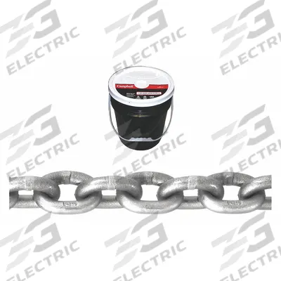 CAMPBELL Straight Chain: 3/8 in Chain Trade Size, 43 Chain Grade, Carbon Steel, Straight - Grade-43 Load-Securing Chains