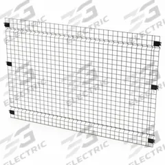 HUSKY RACK & WIRE Welded Wire Panel: 4 ft H x 5 ft W x 1 1/2 in D, Black, Powder-Coated (MPN V0504). Key specifications — attr1283297: Powder-Coated; attr1283316: Steel; attr1283313: Yes; attr1283333: HUSKY RACK & WIRE.
