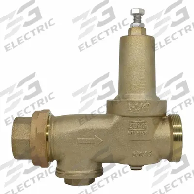 WILKINS Pressure Reducing Valve: FNPT x FNPT, 1 1/4 in Pipe Size, Brass, 15 psi to 75 psi - Standard Capacity Water Pressure Regulators