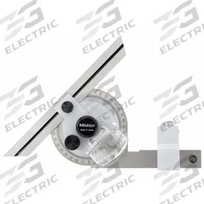 MITUTOYO Bevel Protractor: 6 in Blade Lg, 0°to 360°, 1° Graduations, +/-5 min Accuracy - Bevel Protractors
