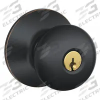 SCHLAGE Door Lockset: Office Knob Locksets, Bronze (MPN F51A PLY 716). Key specifications — Lockset Style: Plymouth.