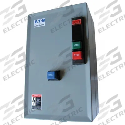 EATON Magnetic Motor Starter: Non-Reversing, 3 Poles, Electronic Protection, 9 A - Enclosed, Non-Reversing Starters with Electronic Overloads